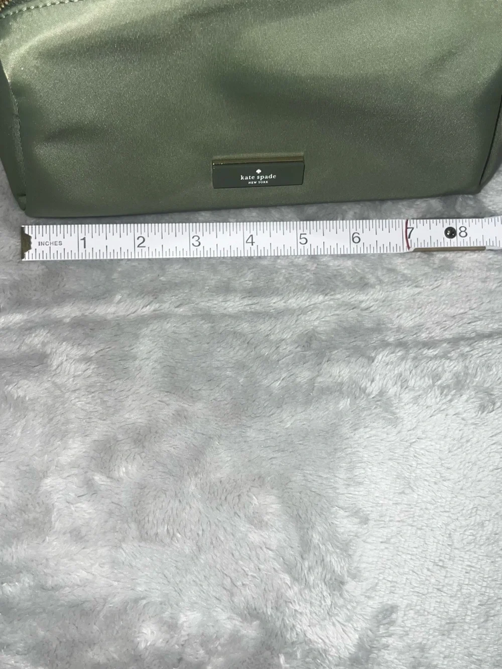 NWT Kate Spade Carter Nylon Cosmetic Pouch in Cedar Stand Green
